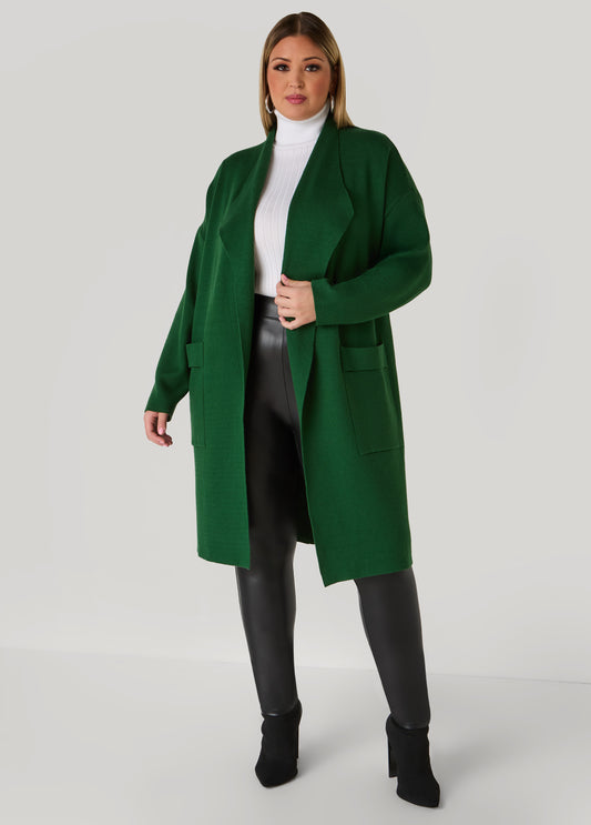 Plus Size Shawl Collar Cardigan