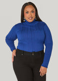Ribbed Pullover Turtleneck Sweater