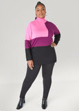 Colorblock Turtleneck Sweater
