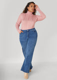 Ribbed Knit Turtleneck Sweater