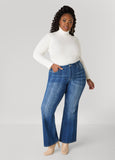Classic Plus Size Fitted Ribbed Knit Turtleneck Sweater