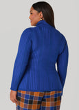 Turtleneck Ribbed Knit Sweater