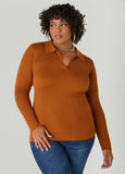 Ribbed V Neck Sweater