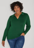 Ribbed V Neck Sweater