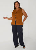 Button Front Sweater Vest