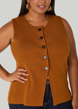 Button Front Sweater Vest