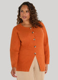Split Button Front Cardigan