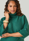 Cuffed Sleeve Turtleneck Sweater