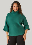 Cuffed Sleeve Turtleneck Sweater
