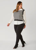 Paneled Striped Sweater