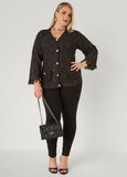 Fringed Lurex™ Boucle Cardigan