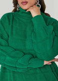Puff Effect Turtleneck Sweater