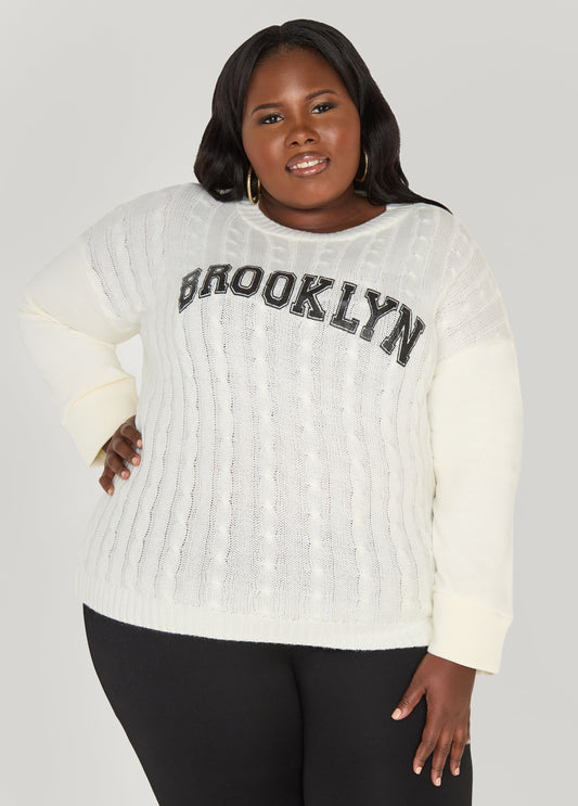 Plus Size Brooklyn Cable Knit Sweater