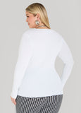 Ribbed Scoop Neck Sweater