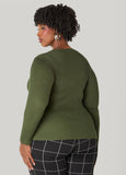 Ribbed Scoop Neck Sweater