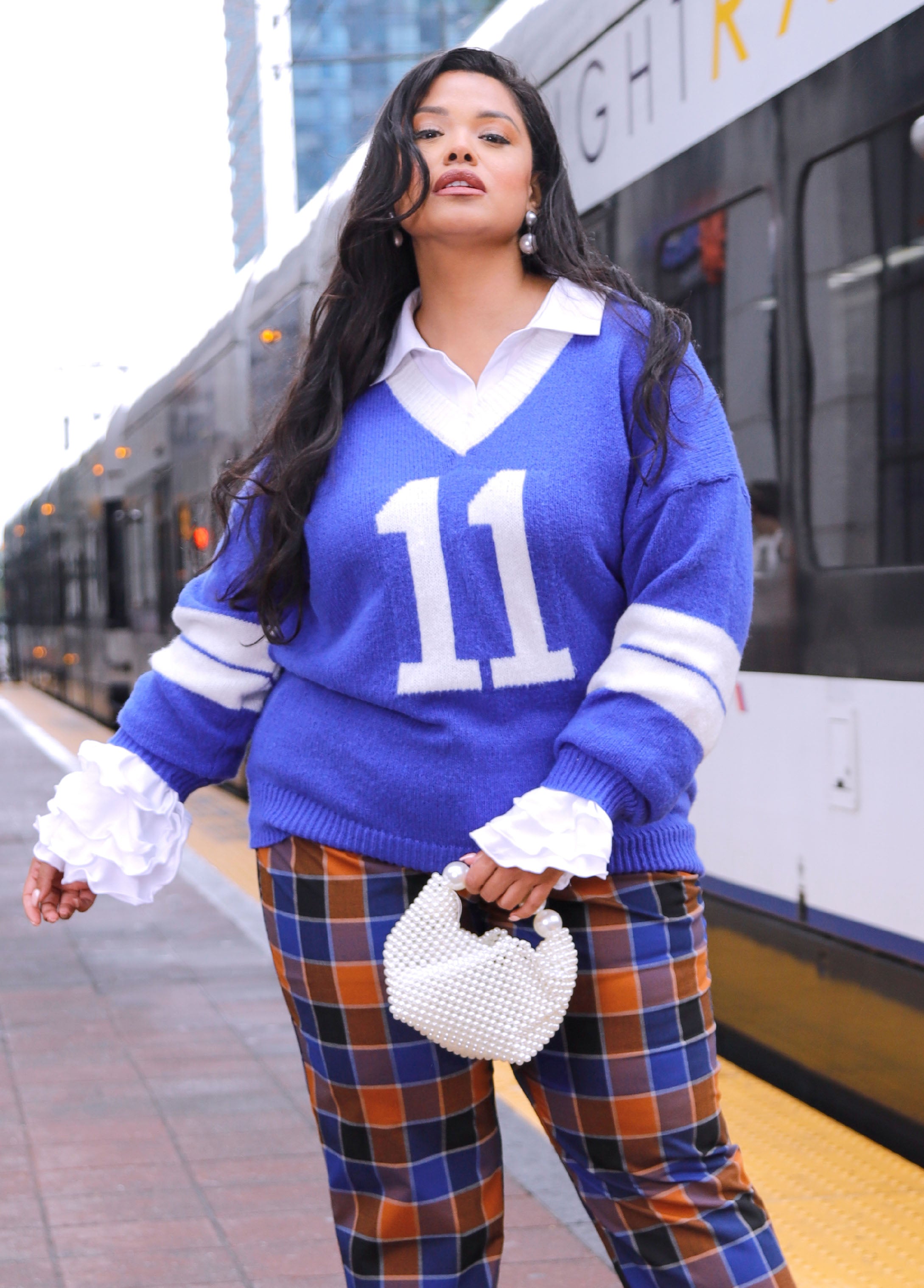 Plus Size 11 Varsity Sweater Plus Size College Sweater Fall Fashion