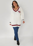 V Neck Varsity Sweater