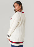 V Neck Varsity Sweater