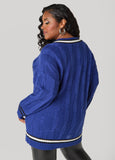 V Neck Varsity Sweater
