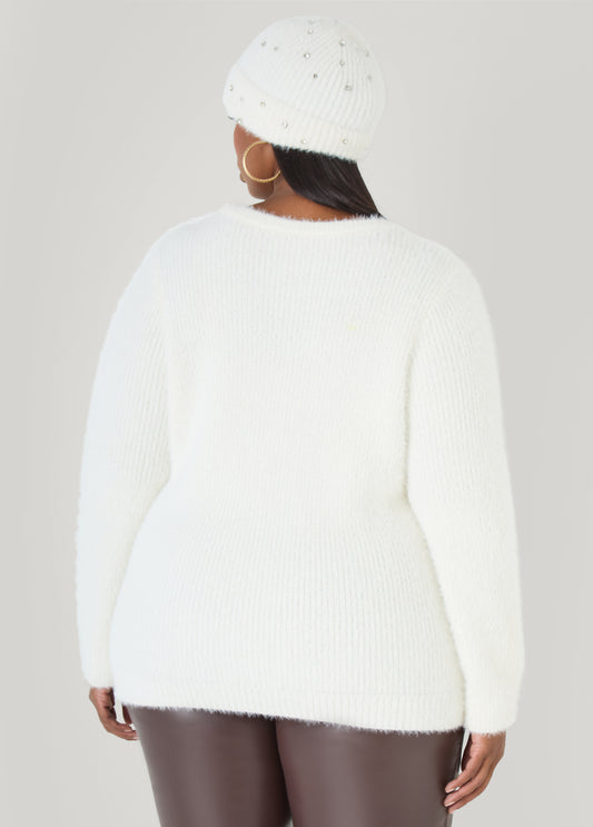 Crystal Sweater And Hat Set
