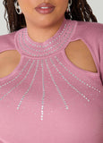 Cutout Crystal Sweater