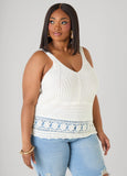 Crochet V Neck Top