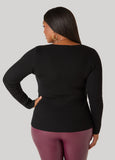 Ribbed Scoop Neck Sweater