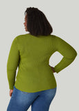 Ribbed Scoop Neck Sweater