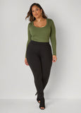 Scoop Neck Ribbed Sweater