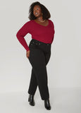 V Neck Ribbed Sweater