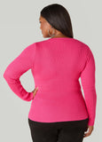 V Neck Ribbed Sweater