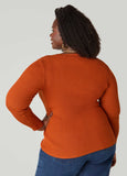 Ribbed V Neck Sweater