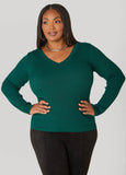 Ribbed V Neck Sweater