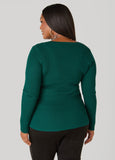 Ribbed V Neck Sweater