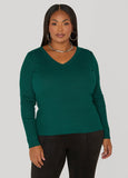 Ribbed V Neck Sweater