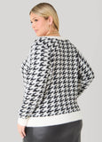 Brushed Houndstooth Cardigan