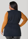 Drawstring Brushed Knit Vest