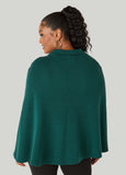Button Detailed Knitted Cape