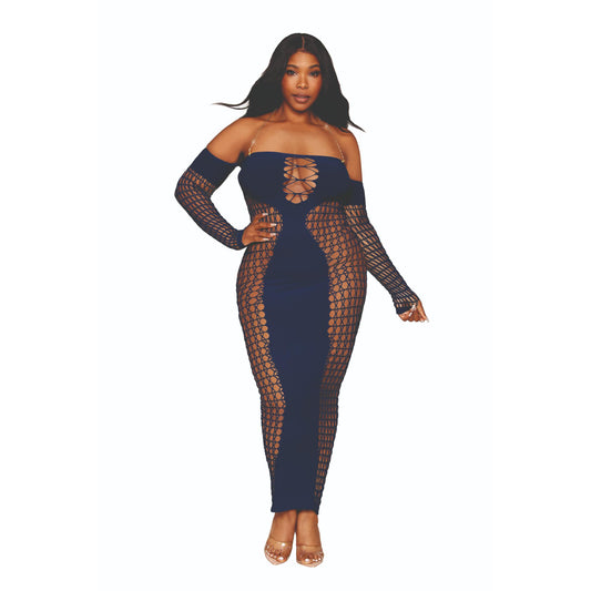 Dreamgirl Chain Trimmed Lingerie Gown