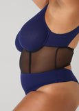 Mesh Corset Paneled Bodysuit