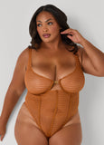 Plus Size Ring Embellished Crochet Bodysuit