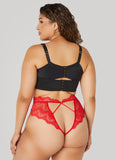 Cutout Crotchless Lace Thong