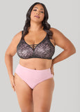 Plus Size Lingerie Seamless Logo Pink Shaping Plus Size Briefs