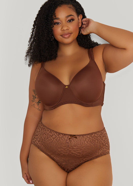Plus Size Smoothing Plunge Butterfly Bra