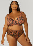 Plus Size Seamless Leopard Briefs