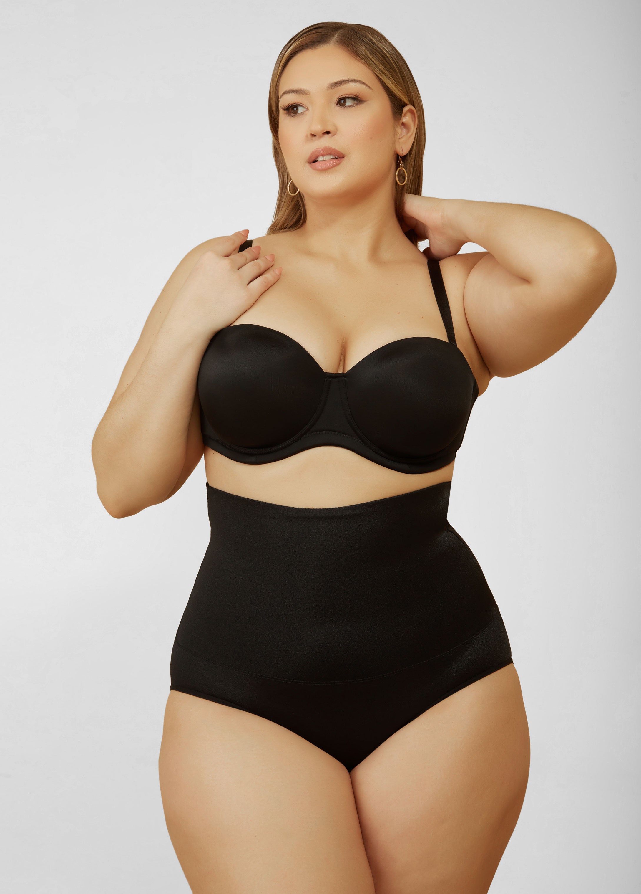 Plus Size Extra Firm Shaping Briefs, Black, XL - Ashley Stewart Plus Size Extra Firm Shaping Briefs, Black, XL - Ashley Stewart