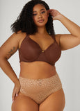 Plus Size Leopard Mesh Briefs