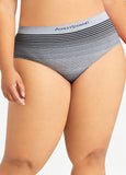 Plus Size Shaping Panties Plus Size Striped Seamless Hipster Panty