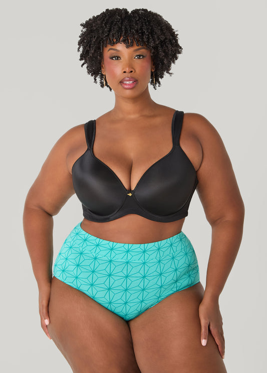 Plus Size Geo Print Briefs