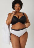 Plus Size Ribbed Hipster Panty Plus Size Full Coverage Plus Size Brief